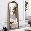 PexFix Rustic Arched Solid Wood Framed DIY Carved Full Length Mirror - 3 of 4