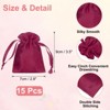Unique Bargains Satin Drawstring Party Favor Bags Gift Bags for Birthday Candy - 2 of 4