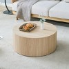 27.5" Round Coffee Table with Low Profile MDF Base,Modern Accent Table for Compact Spaces-The Pop Home - 3 of 4