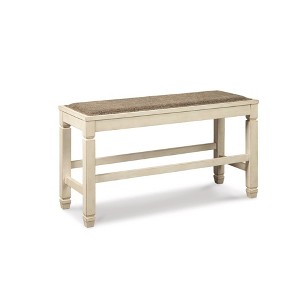Bolanburg Counter Height Dining Room Bench Antique White - Signature Design by Ashley - 1 of 4