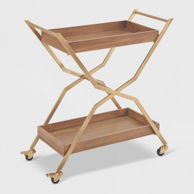 Jolie Bar Cart Gold - Adore Decor