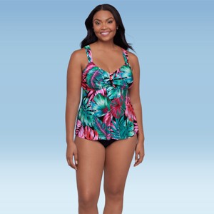 Trimshaper Women's Lily Tankini Swimsuit Top - 1 of 3