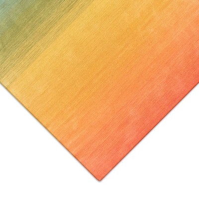Ombre Elegance Handmade Wool Rectangular Rug in Blue - 7'6" x 9'6"