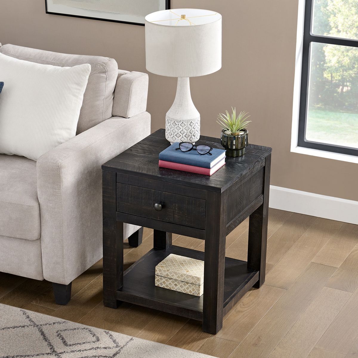 Alaterre Furniture 20-Inch End Table with Storage