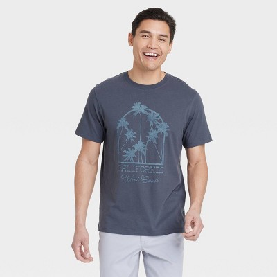 Men's Short Sleeve Graphic T-Shirt - Goodfellow & Co™ Slate Gray L