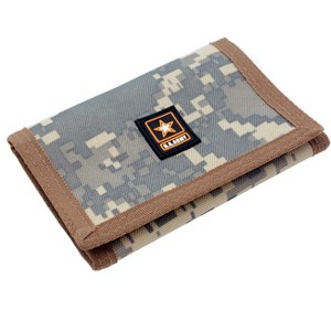 US Army Mens Trifold Nylon Camo Hook and Loop Wallet - 1 of 4