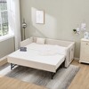 GDFStudio Milton Modern Wood and Velvet Twin Size Daybed - 3 of 4