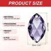 Unique Bargains K9 Crystal DIY Grid Chandelier Oval Pendant beads 1.5" 6 Pcs - 2 of 4