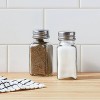 3" Basic Salt and Pepper Set with Stainless Steel Top - Room Essentials™: Glass, Hand Wash, 2 Pieces, 3.66" Height - 2 of 3