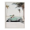 Kate & Laurel All Things Decor 18"x24" Sylvie Beaded Leopard in Car Beach Palms Framed Canvas by July Art Prints White - 2 of 4