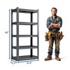 ROOMTEC 5-Tier Metal Storage Shelves, 63"H Heavy Duty Shelves Industrial Utility Rack Shelving for 2000LBS (31.5"W x 15.7"D x 63"H) - 3 of 4