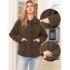 INSPIRE CHIC Women's Faux Fur Peter Pan Collar Button Down Winter Warm Fuzzy Coat - 2 of 4