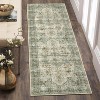Washable Vintage Floral Oriental Area Rug, Non-Slip Low Pile Carpet, Stain-Resistant Rug for Living Room or Office - 3 of 4