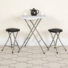 Flash Furniture Foldable Stool with Black Plastic Seat and Titanium Gray Frame - 2 of 4
