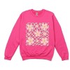 Simply Sage Market Wavy Checkered Flowers Sweatshirt - 2 of 4