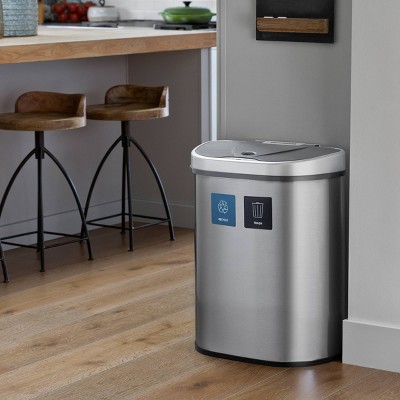 18.5 Gallon Stainless Steel Touchless Kitchen Trash Can