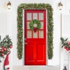 MOEPISY 9FT Prelit Christmas Garland with 100 LED Timer Lights, Snow Dusted Garland - 3 of 4