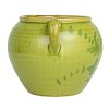 Storied Home Hand-Painted Terra-cotta Urn with Reactive Glaze, Green - 4 of 4