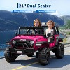 24V Electric Truck with Parent Remote Control, Spring Suspension, 2 Speeds, LED Headlight & Music Player, Kids Electric Vehicle for Aged 3-8 Years - 2 of 4