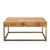 Modern Rectangular Coffee Table,Dining Table,MDF Wooden Top Side Table With Metal Legs, Cozy Minimalist Coffee Table Designs-Cuddlewood - 4 of 4