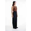 Lafidi Women’s High-Rise Straight Leg Pants – Elastic Waistband Work Trousers with Slash Pockets, Tailored Look - 2 of 4