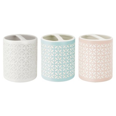 Felix White Sandblasted Ceramic Toothbrush Holder