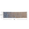 Storied Home Coastal Jute and Cotton Kilim Embroidered Floor Runner Rug, Blue and Natural - 2 of 2