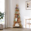 Corner Bookcase, Christmas Tree Corner Bookcase, Creative Bookcase, Solid Wood Storage Shelf, Display Shelf, Children's Bookcase, Splicable - 3 of 4