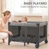 BabyBond 4 in 1 Convertible Baby Playard, Baby Bassinet, Diper Changer, Portable Crib with Mattress, Mosquito Net and Toy Bar for Newborn to Toddles - 4 of 4