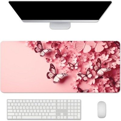 Craze Ventures Pink Butterfly Desk Mat
