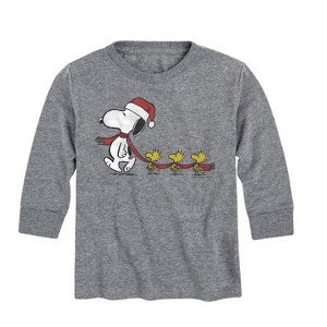 Boys' - Peanuts - Happy Holidays Long Sleeve Graphic T-Shirt - 1 of 4