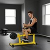 Soozier Adjustable Steel Seated Calf Raise Exercise Strength Training Gym Equipment, Yellow - 3 of 4