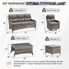 Gymojoy 6 Pieces Outdoor Patio Sofa Ottoman with Swivel Chairs Table - 2 of 4