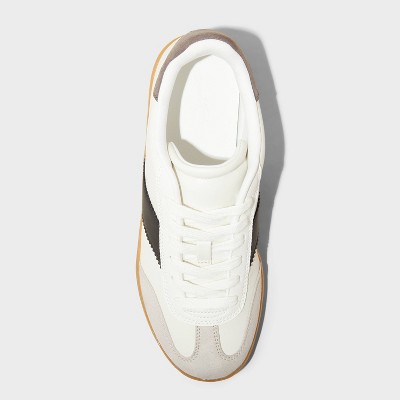 Женские кроссовки Universal Thread Women's Spencer Fashion Sneakers with Memory Foam Insole - Universal Thread™ 8 White: Lace Up, Low Top, Textured Outsole — фото 3