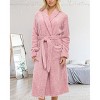 ADR Women's Plush Robe, Women's Plush Bathrobe, Fuzzy Pink Purple Comfy Robe Woman - 2 of 3