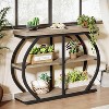 Tribesigns 41.3" Industrial 3-Tier Entryway Table with Arched Metal Frame and Storage Shelves - 4 of 4