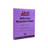 JAM Paper Smooth Colored Paper 24 lbs. 8.5" x 11" Violet Purple Recycled 50 Sheets/Pack (102129A)