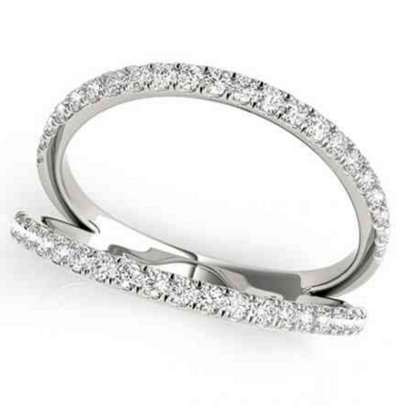 Pompeii3 1/4ct Diamond Ring Open Fashion Right Hand Split Band White Gold, 1 of 6