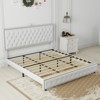 MYINDA Queen Size Bed Frame with Star Projector Galaxy Light, PU Adjustable Upholstered Headboard, USB & Music Speaker - 3 of 4