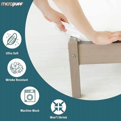 White Full Microfiber Hypoallergenic Fitted Sheet