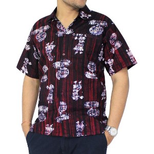 LA LEELA Men's Trendy Beach Shirts Casual Short Sleeve Button Down Shirts Hawaiian Shirt for Men - 1 of 4