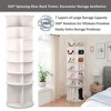Ridstar 72.44 in. H 7-Tier Rotating Shoe Rack with High Bottom Design Fits 28 Pairs of Shoes-White - 3 of 4