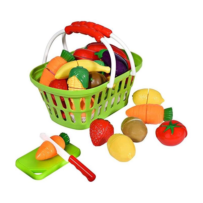 Playkidz 32 Piece Fruit And Vegetable Toy Basket., 5 of 6