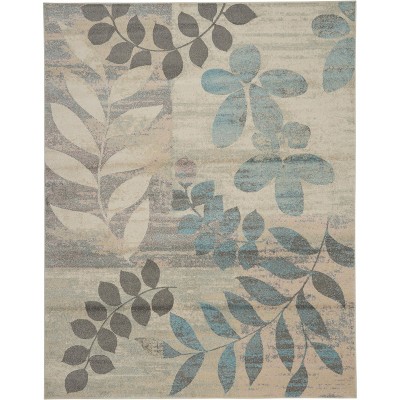 Nourison Tranquil Distressed Farmhouse Botanical Area Rug