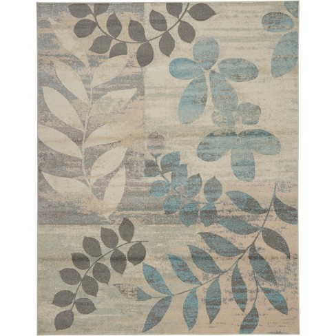 Nourison Tranquil Tra01 Ivory Light Blue Indoor Area Rug Target