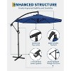 10FT Cantilever Umbrella with Cross Base – Outdoor Offset Patio Umbrella with Infinite Tilt & Crank Lift, Fade-Resistant Canopy - 4 of 4