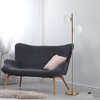 HOMCOM Floor Lamp w/ 2pcs Glass Lamp Shade Modern Portable Decorative Lamp, White - 4 of 4