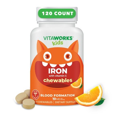 VitaWorks Kids - Iron With Vitamin C - 120 Chewables