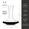 Viski Reserve European Crystal Wine Decanter Glass Wine Saver Carafe - Holds 1 Standard 25 Oz Bottle 62oz - 3 of 4