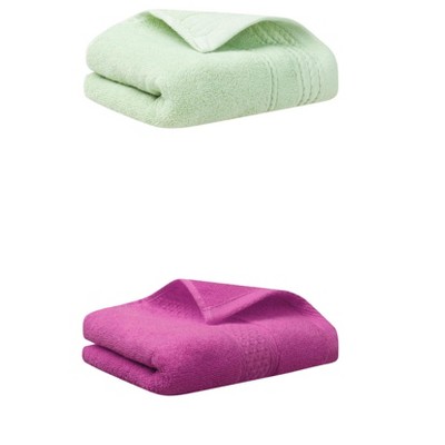 REGALWOVEN Solid Textured Absorbent Soft Decorative Hand Towel Set 13" x 30"/14" x 30" 2 Pcs